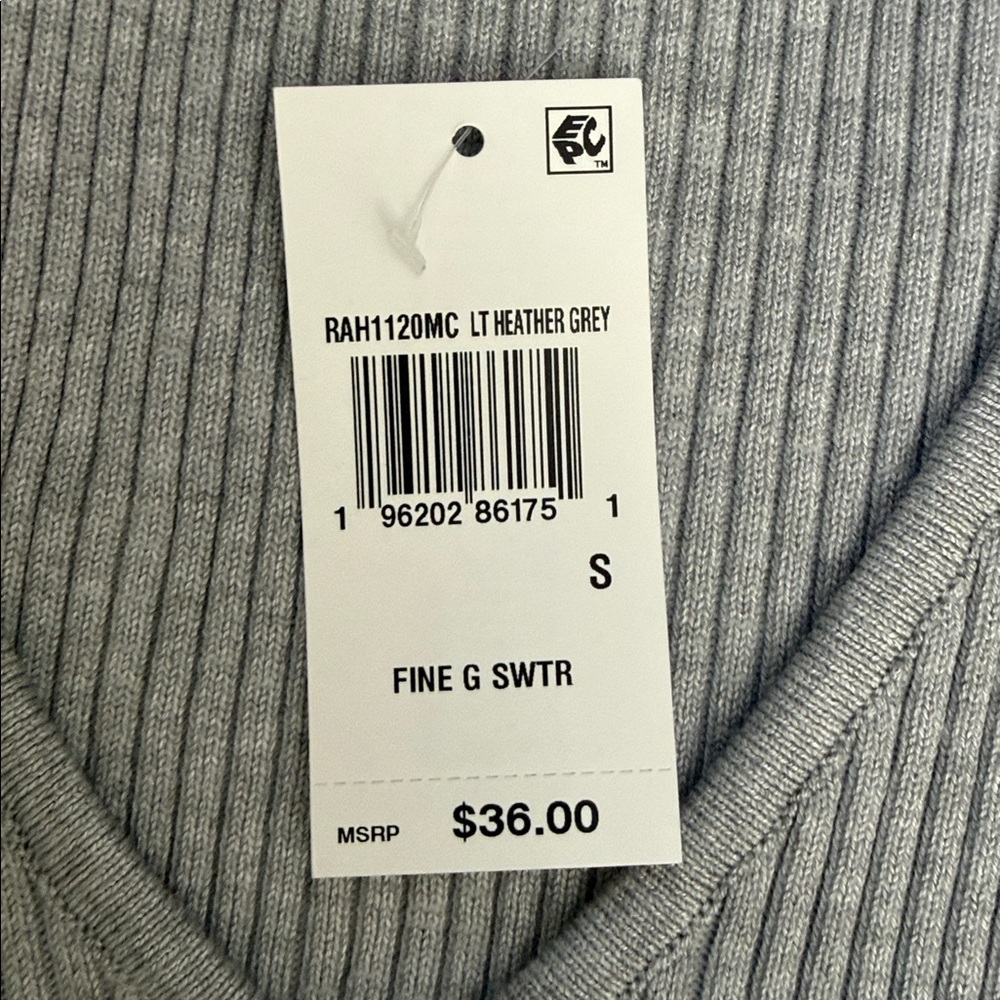 NWT Madden Girl Ribbed Gray Rhinestone Sweater - Picture 9 of 9